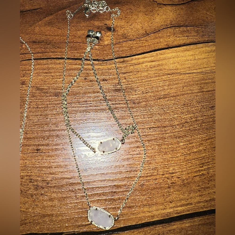Light pink gold necklace and bracelet matching